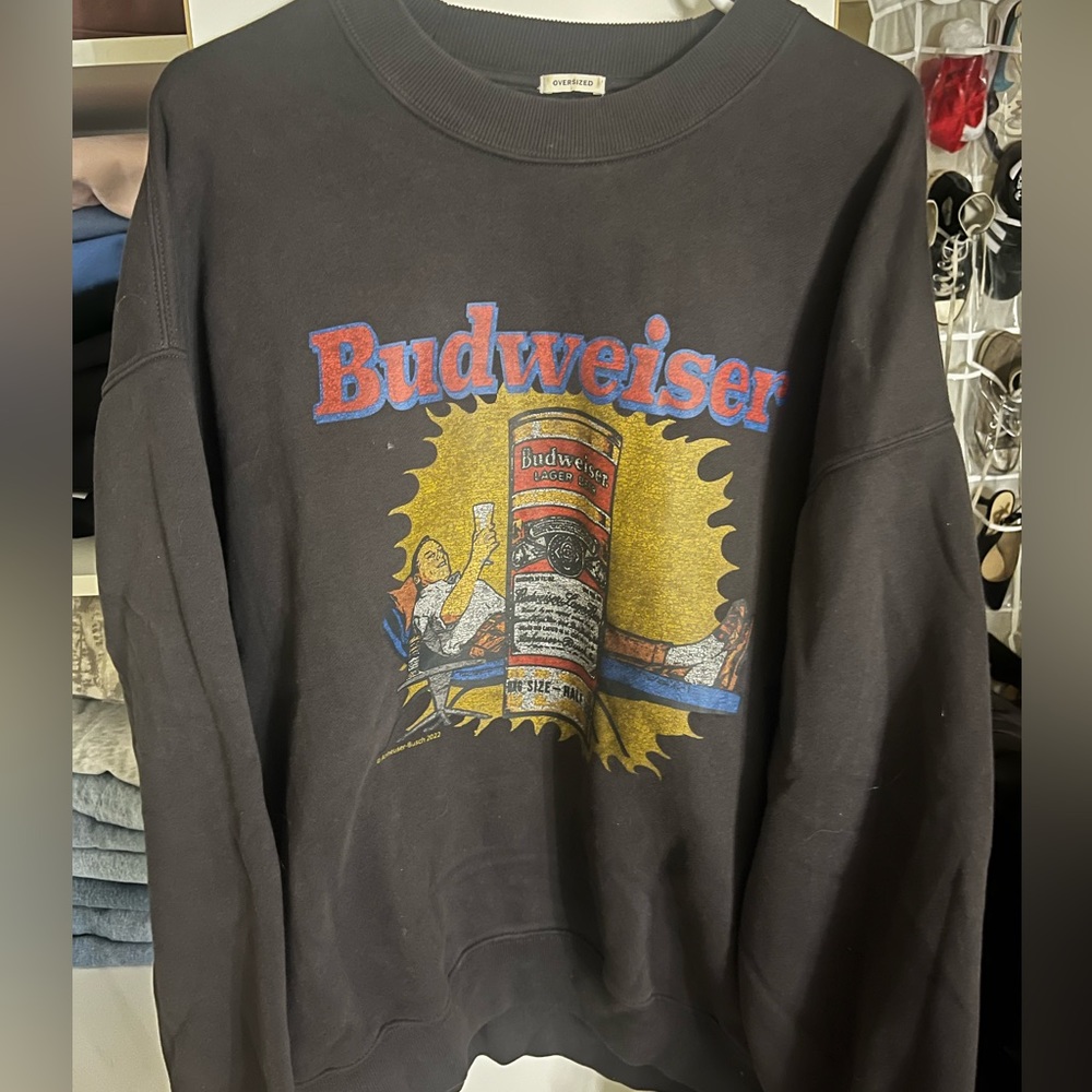 RARE Abercrombie BUDWEISER crewneck